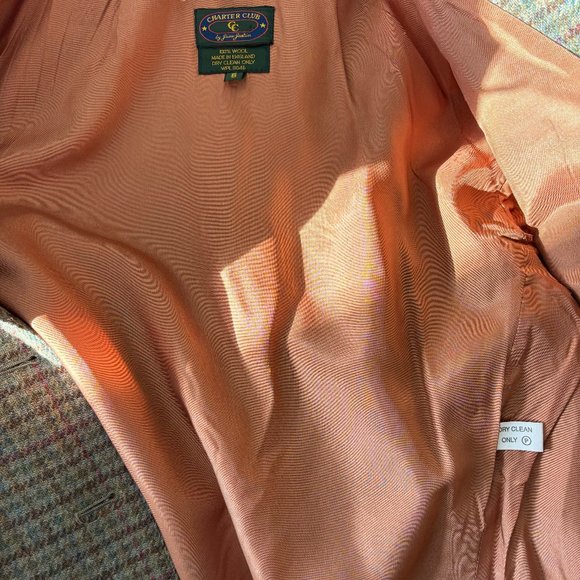 Vintage 100% Wool Houndstooth Blazer Made in England | Size 6 - Picture 3 of 3